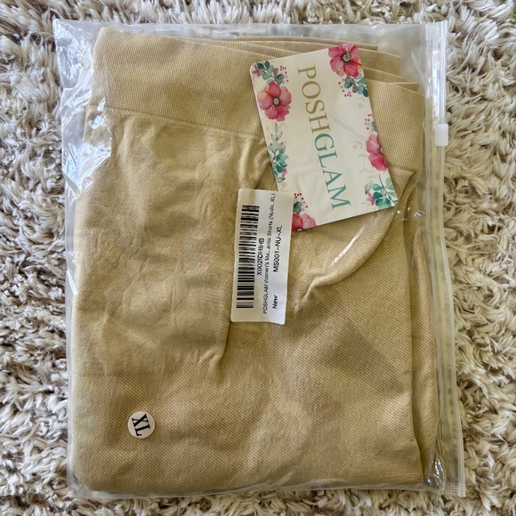 POSHGLAM Maternity Bump Support Shapewear Shorts NWT Light Nude - Size XL - Picture 2 of 5